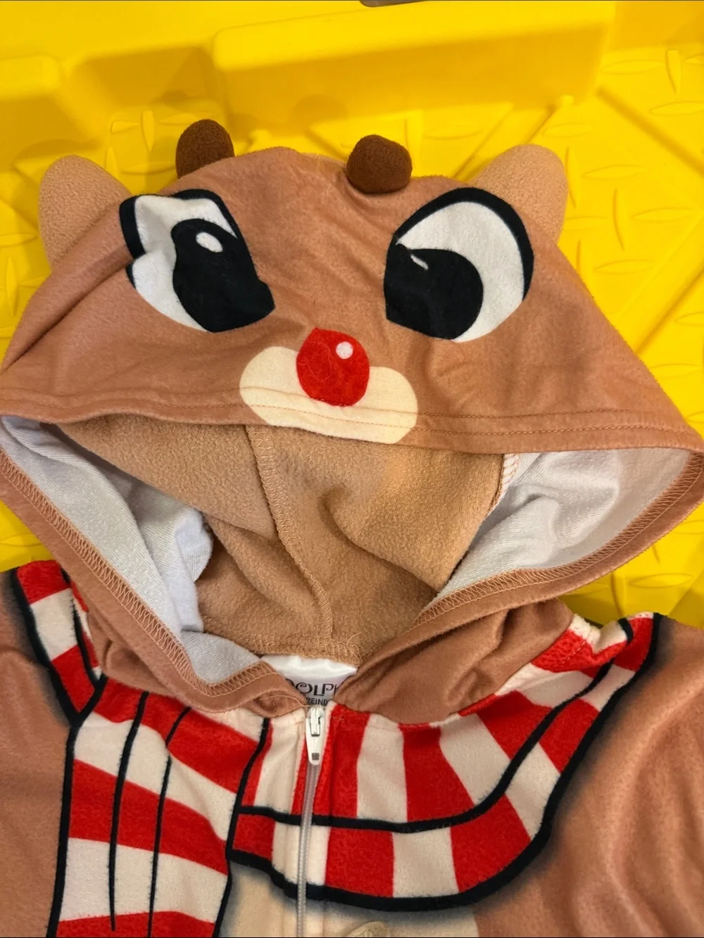 Christmas 🎄 Rudolph Kids Brown One-Piece onesie 7/8